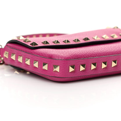 Valentino Garavani Grainy Calfskin Rockstud Crossbody Pouch Rose Violet 8 of 11