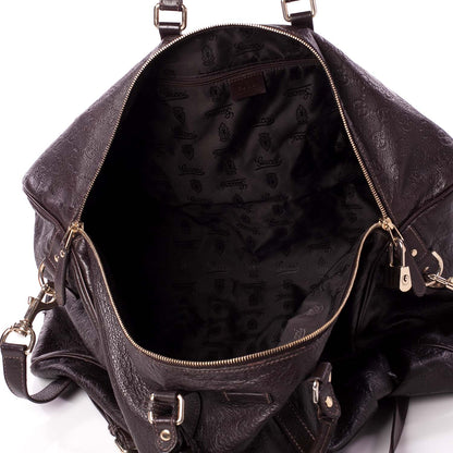 Gucci Guccissima Large Carry On Duffle Chocolate 9 of 9