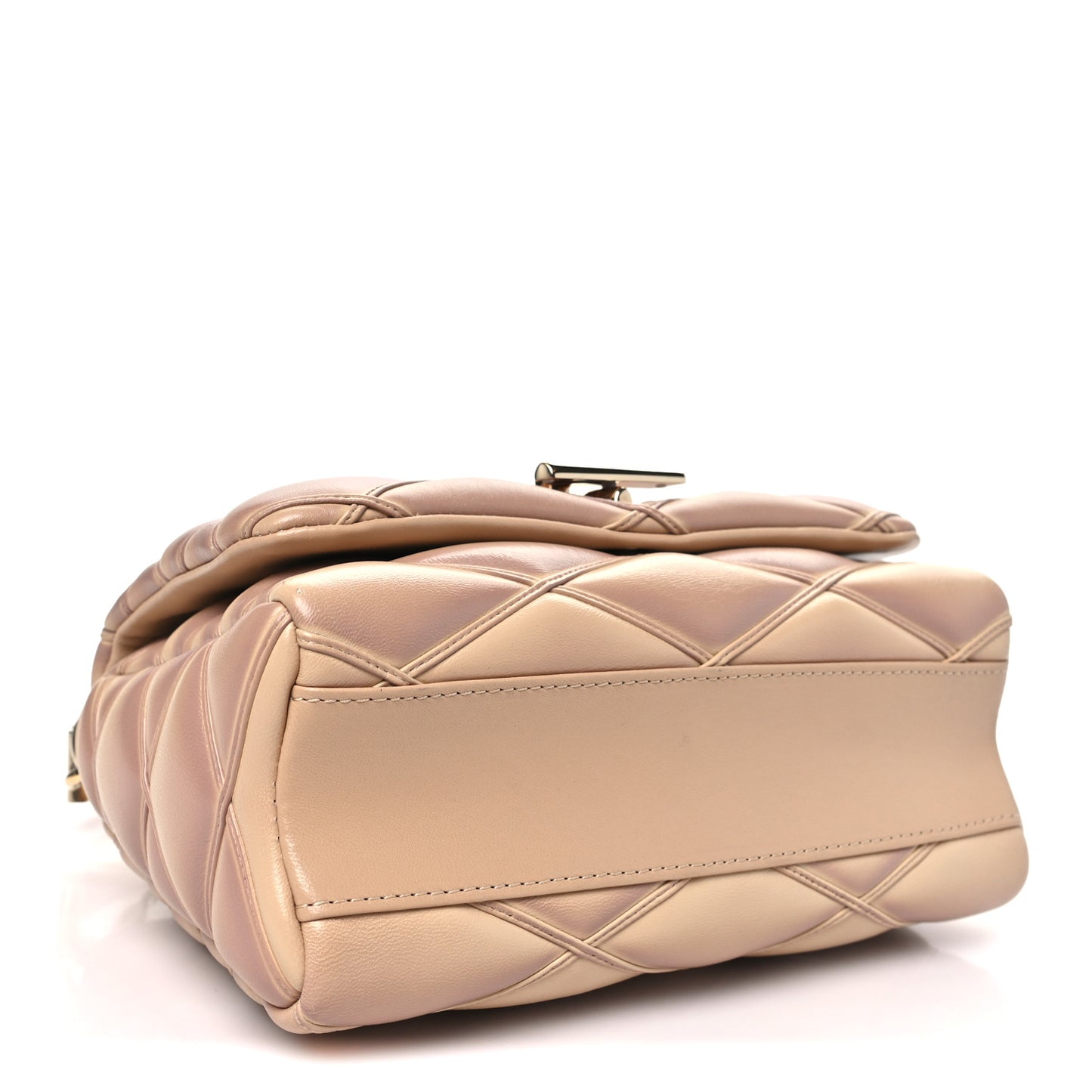 Lambskin Malletage Top Handle GO-14 MM Beige Rose