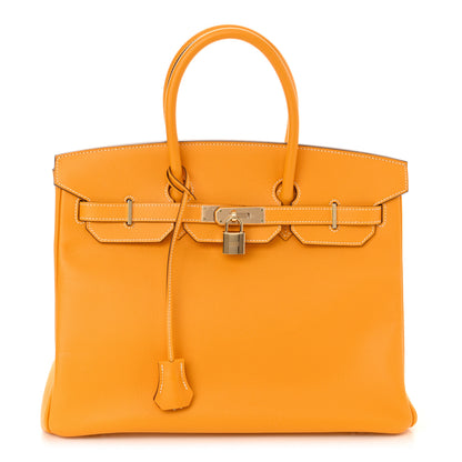 Hermes Epsom Candy Birkin 35 Jaune D'Or Feu 1 of 11
