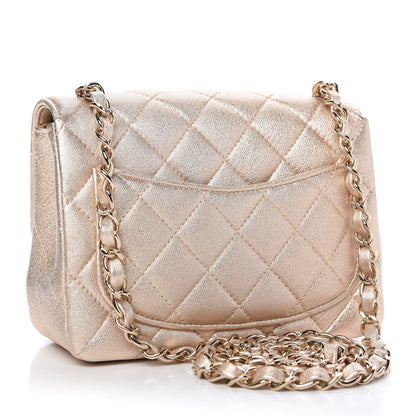 Chanel Metallic Lambskin Quilted Mini Square Flap Gold 3 of 9