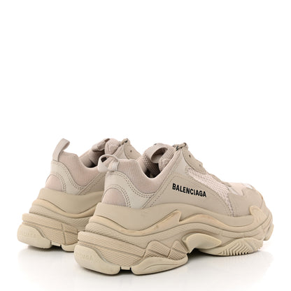 Balenciaga Fabric Mesh Womens Triple S Sneakers 38 Beige 4 of 10