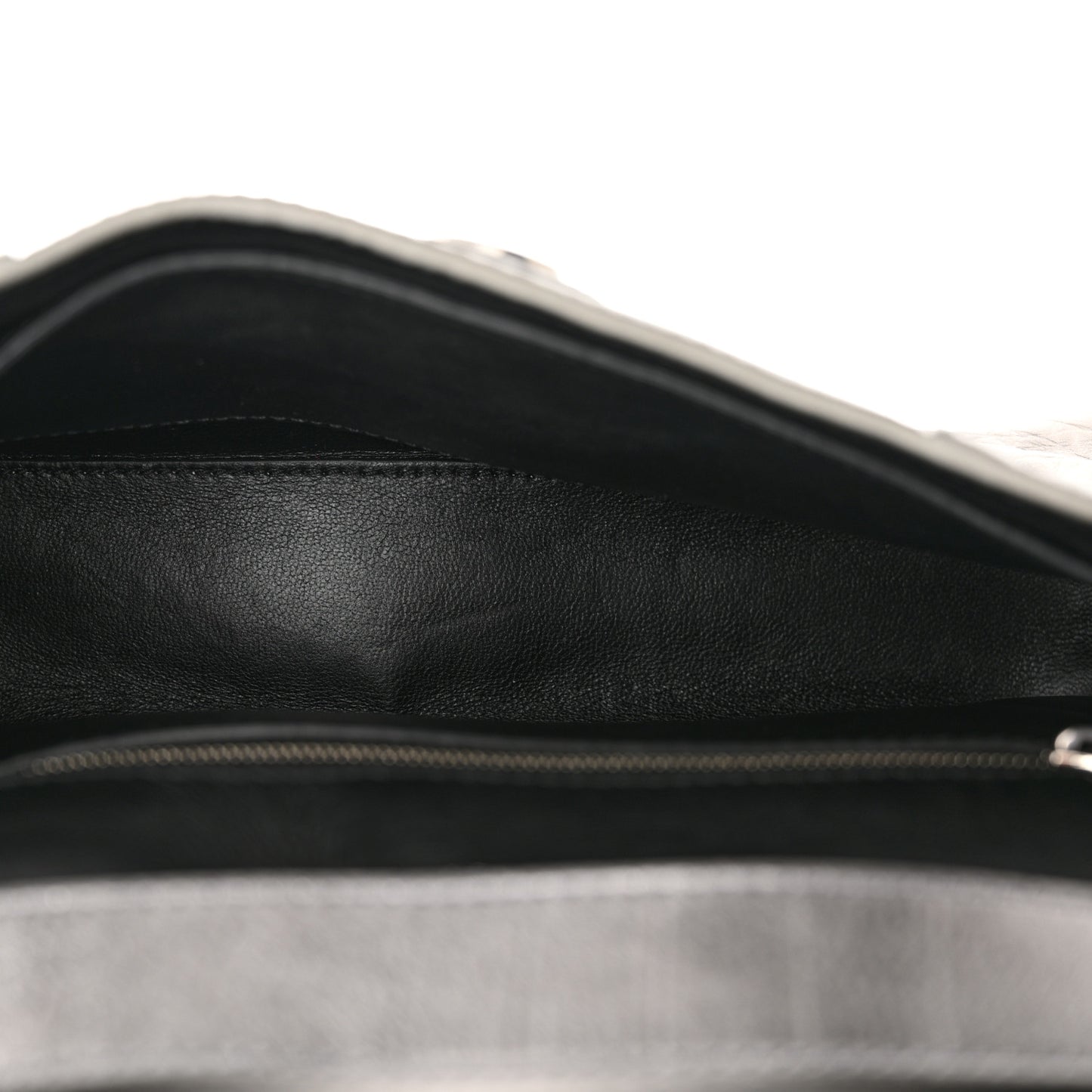 Metallic Calfskin Crocodile Embossed XS Downtown Shoulder Bag Silver