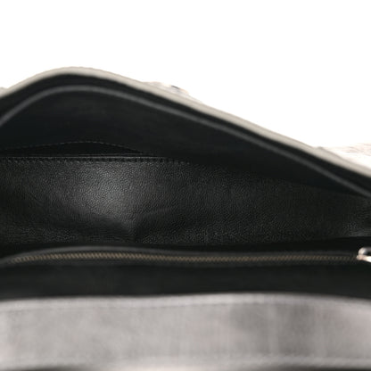 Balenciaga Metallic Calfskin Crocodile Embossed XS Downtown Shoulder Bag Silver 5 of 15