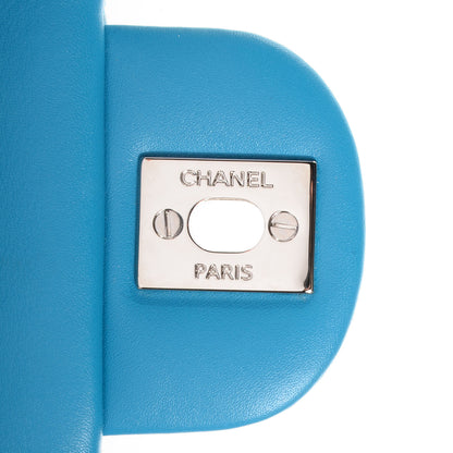Chanel Patent Quilted Mini Flap Blue 9 of 9