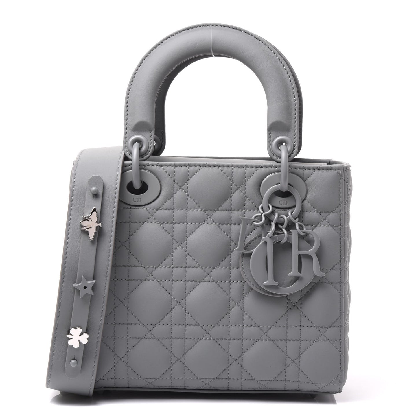 Ultra Matte Calfskin Cannage Small My ABCDior Lady Dior Gray