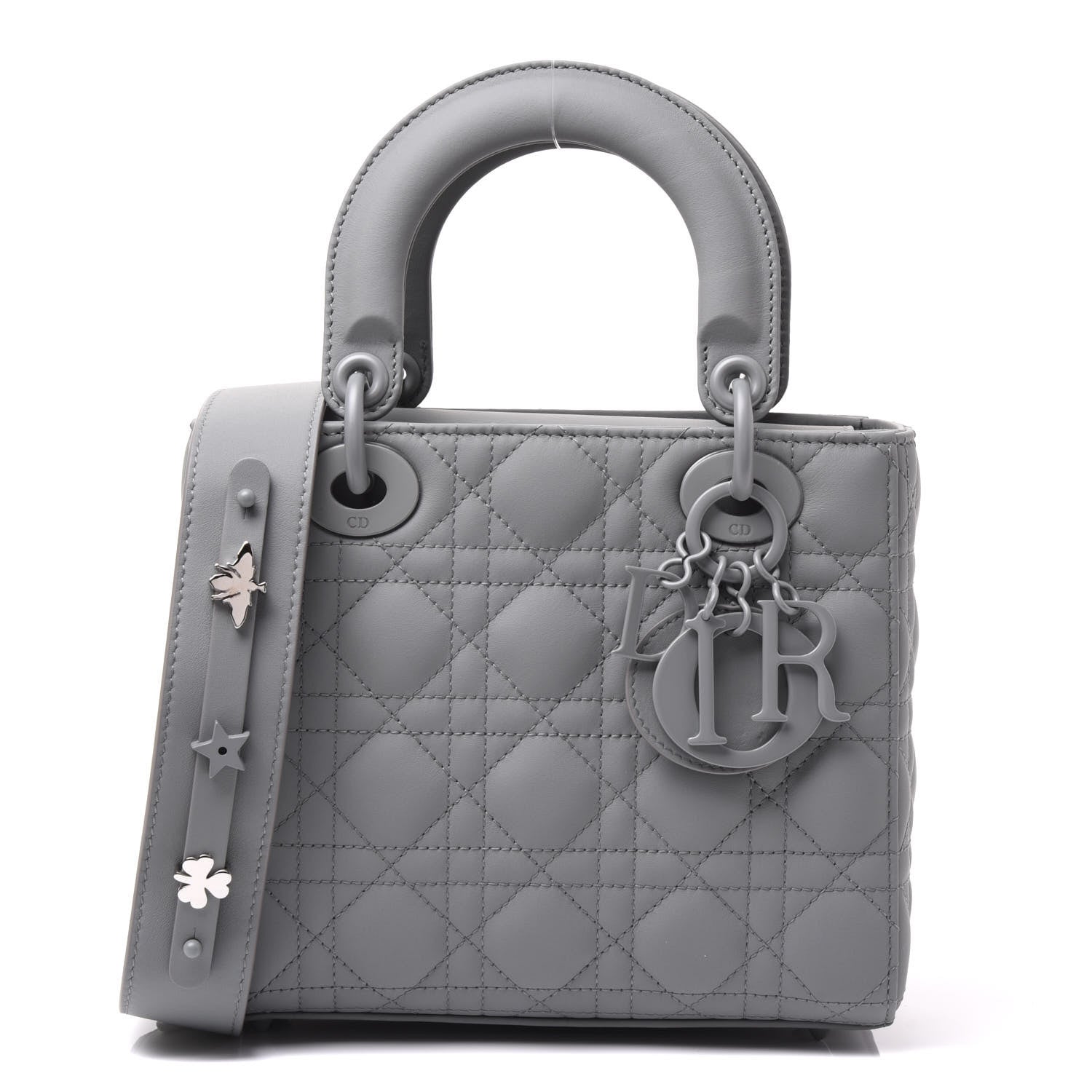 Christian Dior Ultra Matte Calfskin Cannage Small My ABCDior Lady Dior Gray 1 of 9