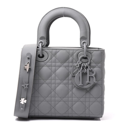 Christian Dior Ultra Matte Calfskin Cannage Small My ABCDior Lady Dior Gray 1 of 9