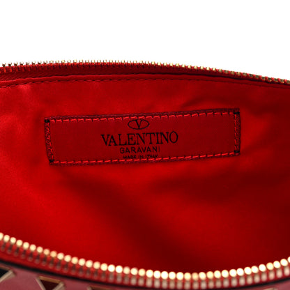Valentino Garavani Vitello Large Rockstud Zip Pouch Red 6 of 6