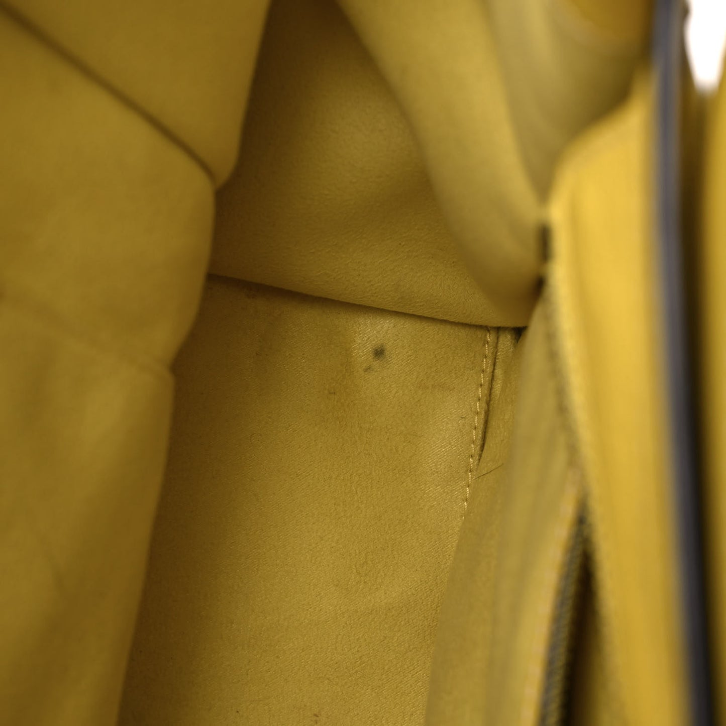 Drummed Calfskin Mini Luggage Citron