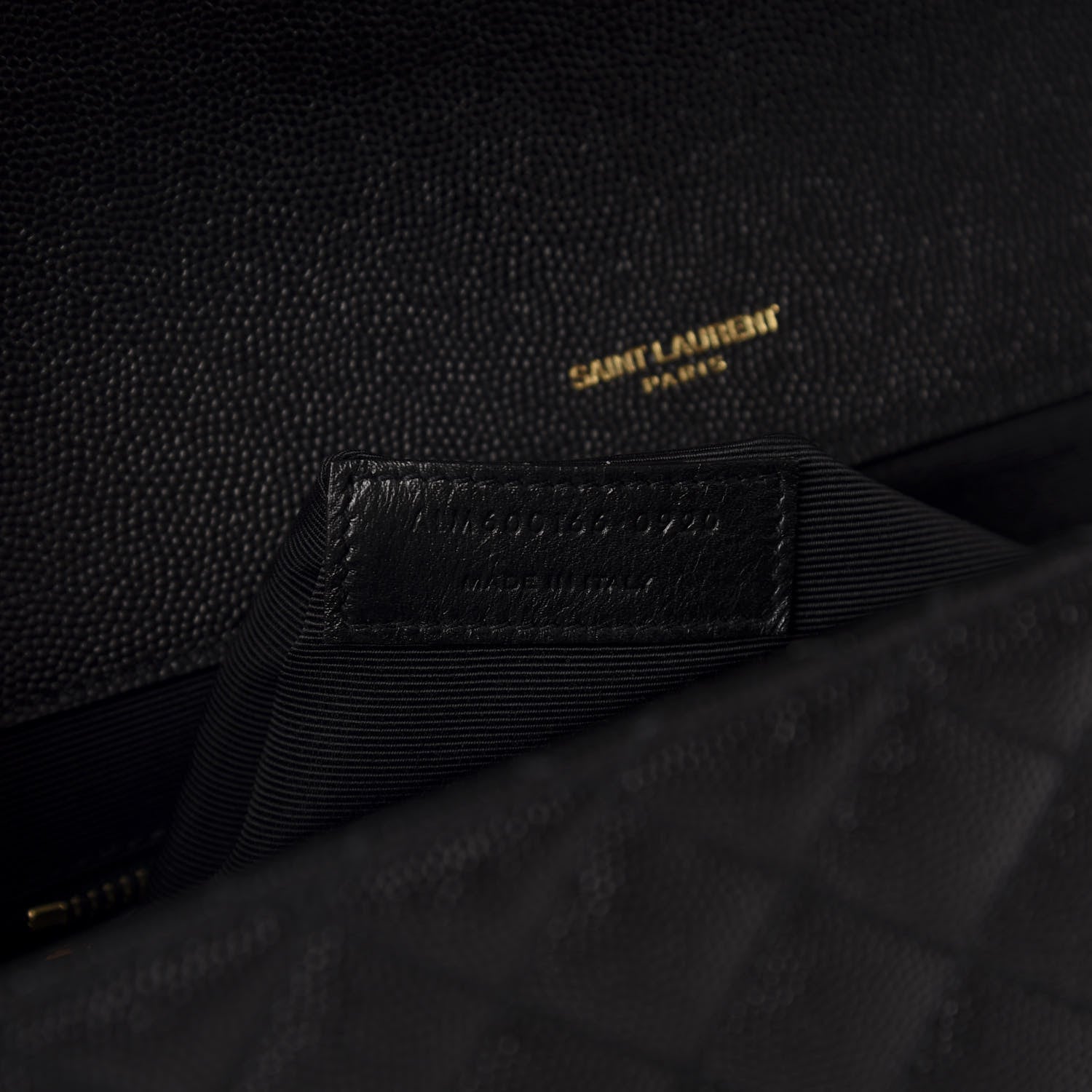 Saint Laurent Grain De Poudre Textured Mixed Matelasse Large Triquilt Monogram Satchel Black 10 of 11