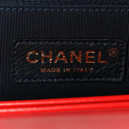 Chanel Lambskin Embossed New Medium Boy Cube Flap Red 6 of 11