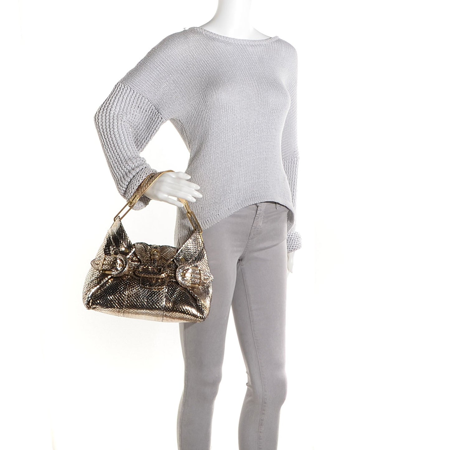 Metallic Python Medium Tulita Shoulder Bag