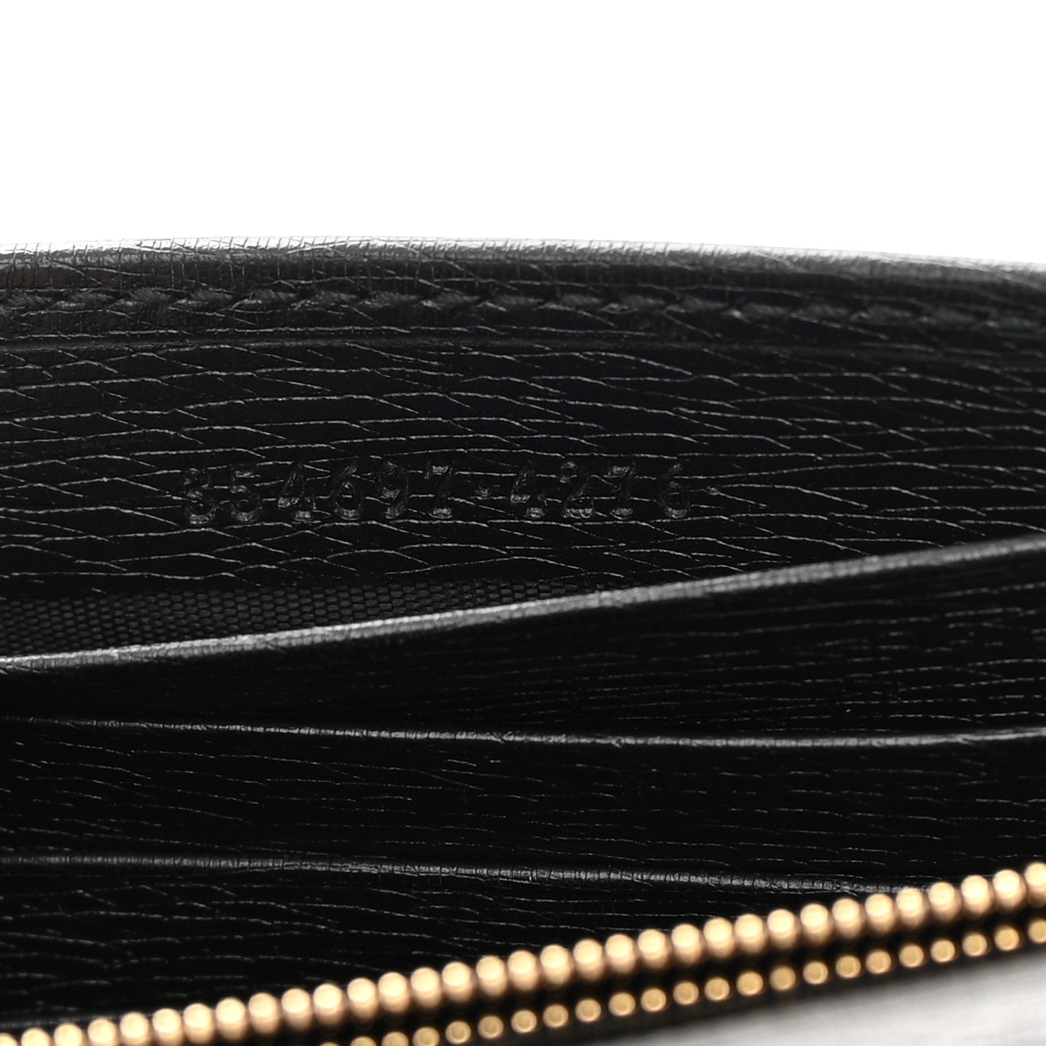 Gucci Textured Calfskin Medium Betty Chain Wallet Black 7 of 14