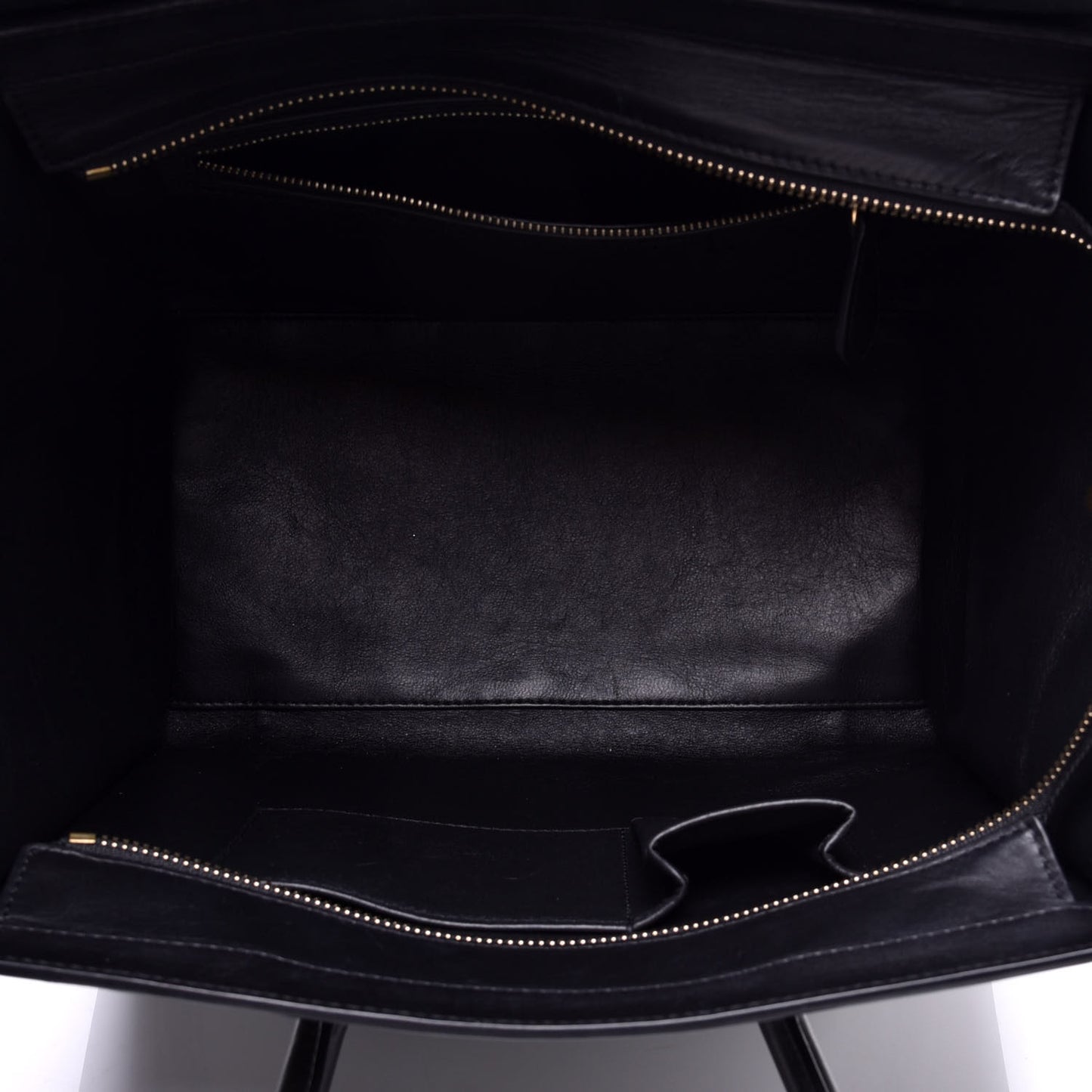 Satin Calfskin Suede Mini Tri-Color Luggage Almond