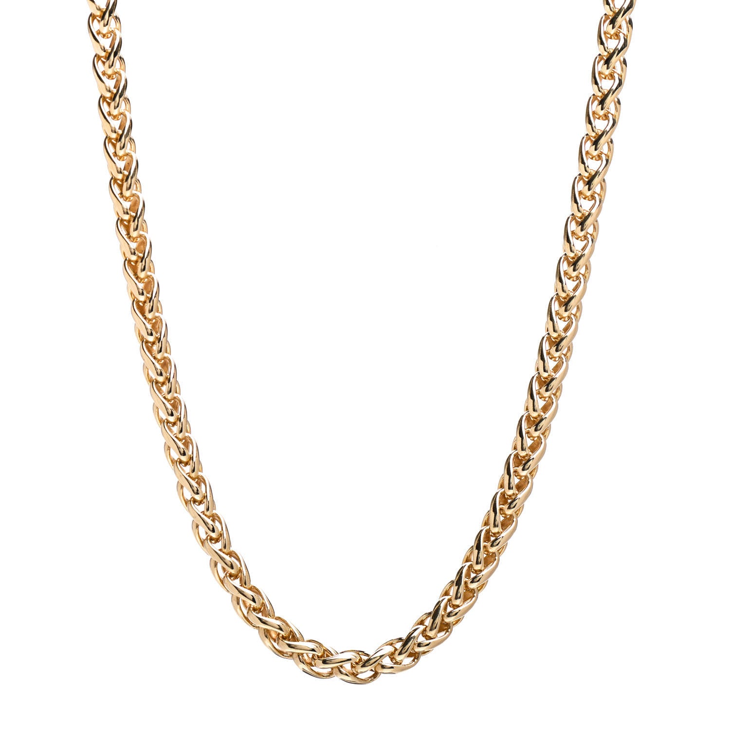 David Yurman 18K Yellow Gold 6mm Wheat Chain Necklace 16" 1 of 3