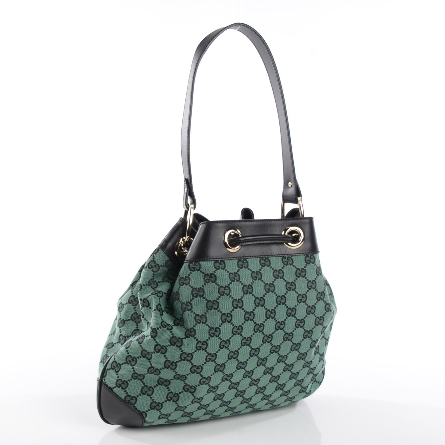 Monogram Drawstring Shoulder Bag Green