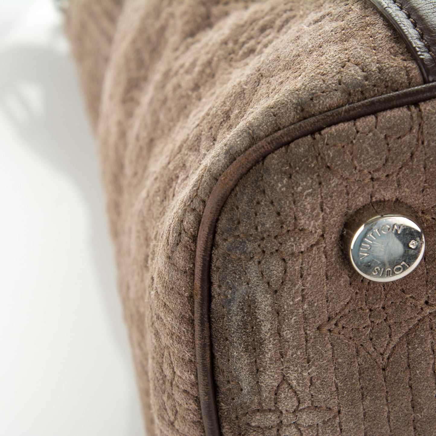 Monogram Suede Antheia IXIA MM BBrown