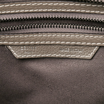 Celine Drummed Calfskin Micro Luggage Souris 7 of 13