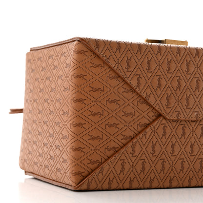 Saint Laurent Calfskin Monogram Take Away Box Dusty Vintage Brown Gold 8 of 10
