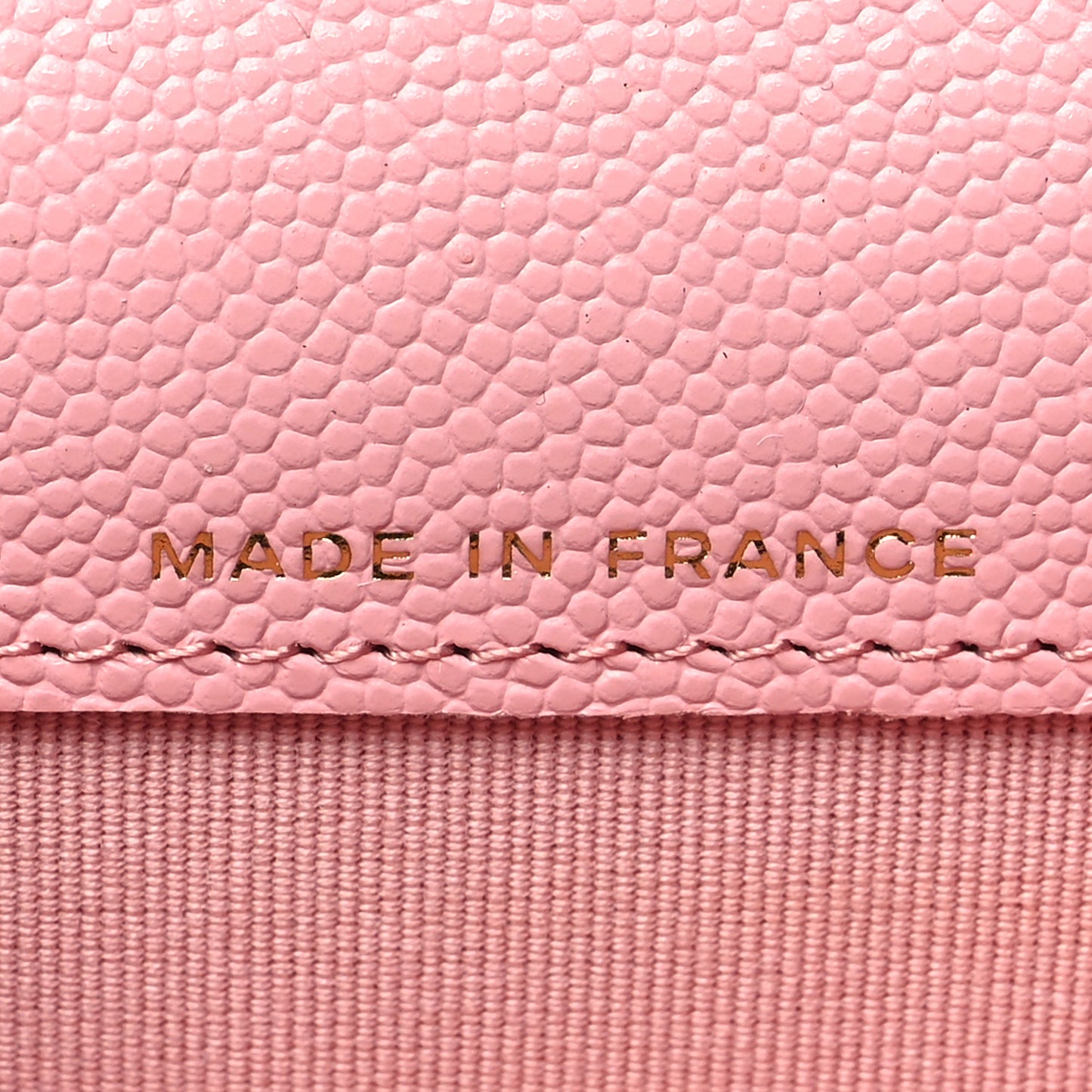 Caviar Quilted Flap Card Holder Wallet Light Pink