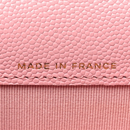 Chanel Caviar Quilted Flap Card Holder Wallet Light Pink 7 of 9