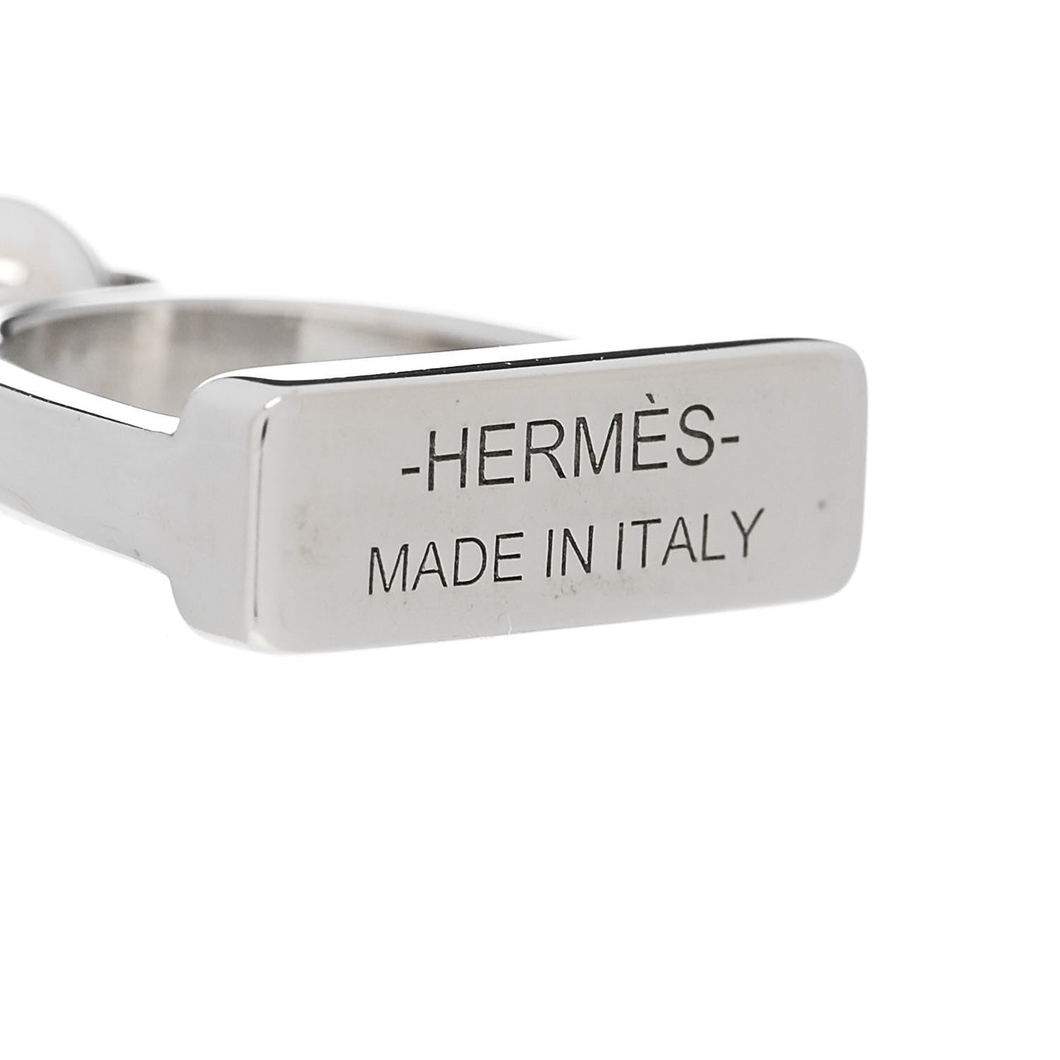 Hermes Palladium Etrier Charm Scarf Ring 3 of 4