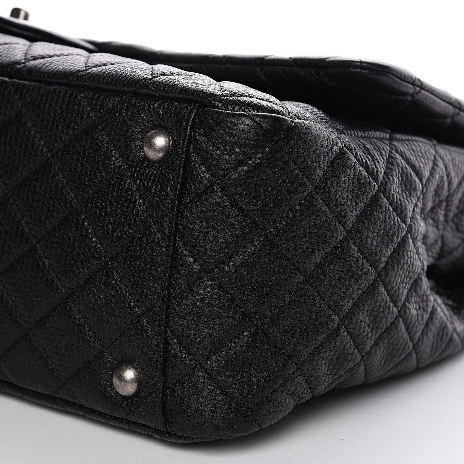 Chanel Calfskin Quilted XXL Travel Flap Bag Black 8 of 10