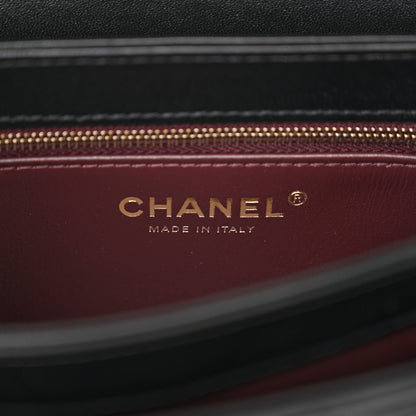 Chanel Lambskin Crystal Quilted Mini Trendy CC Dual Handle Flap Bag Black 6 of 10