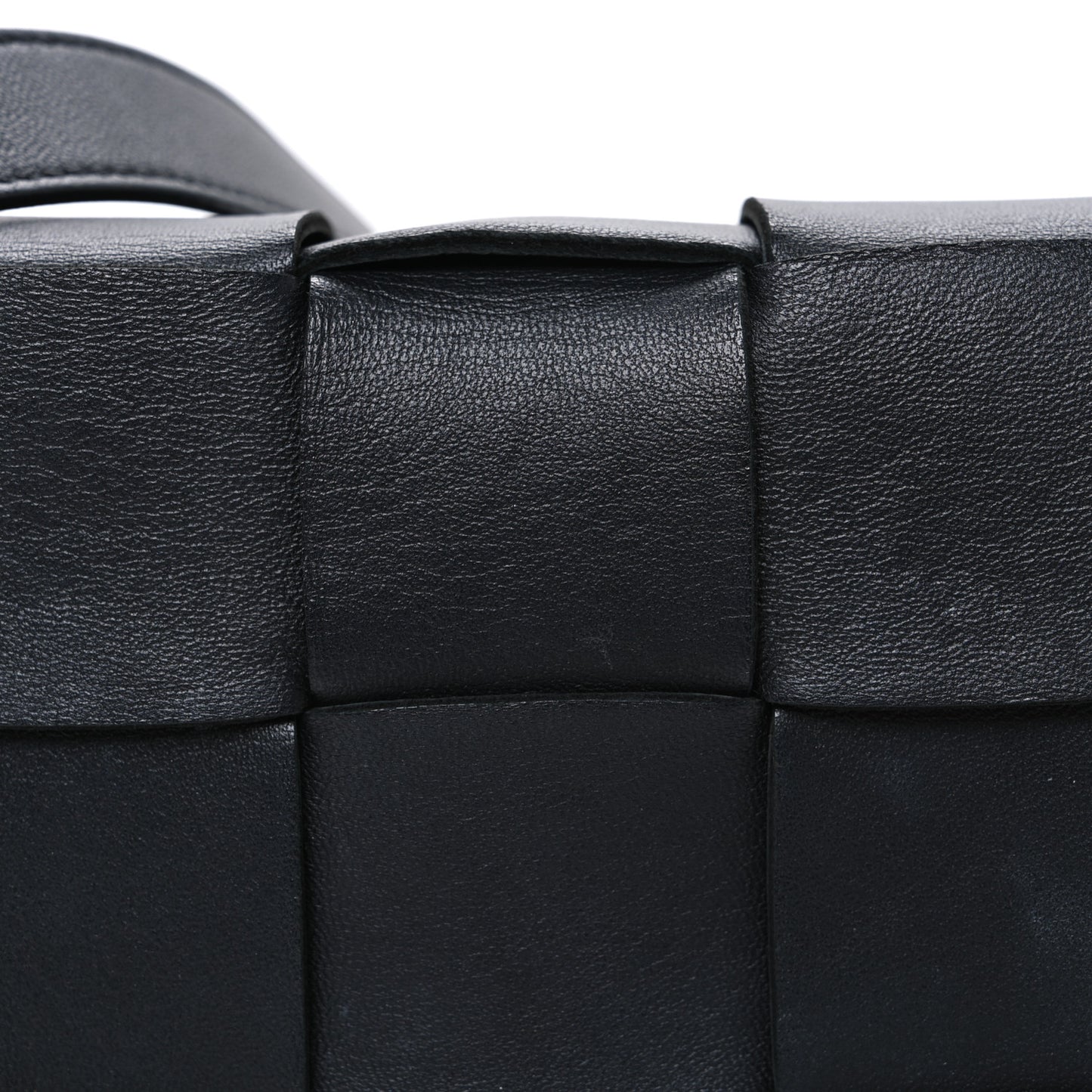 Lambskin Maxi Intrecciato Cassette Crossbody Bag Black