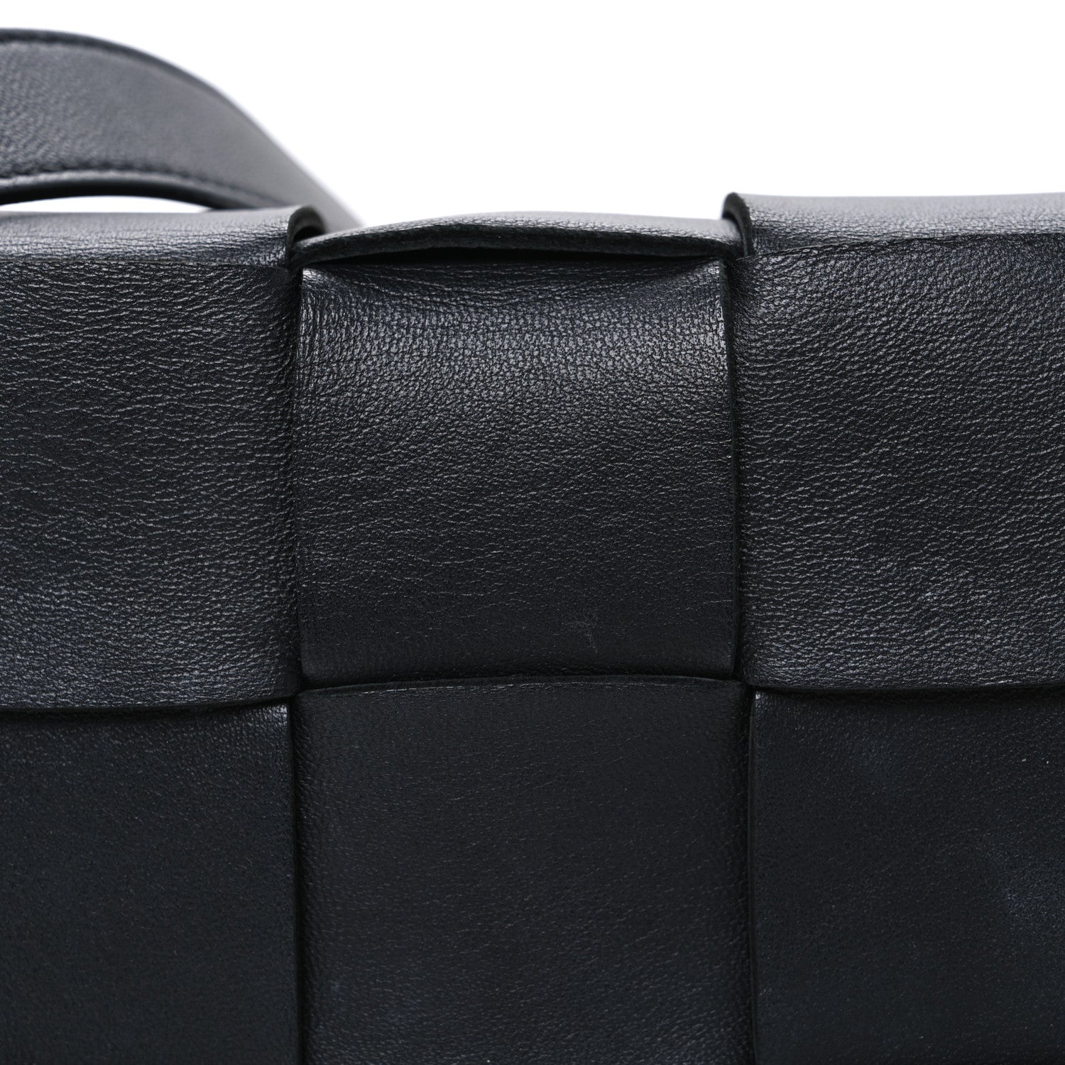Bottega Veneta Lambskin Maxi Intrecciato Cassette Crossbody Bag Black 9 of 12