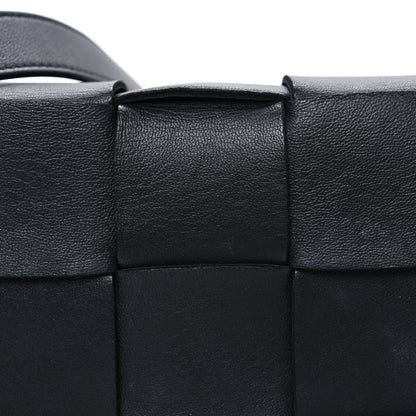 Bottega Veneta Lambskin Maxi Intrecciato Cassette Crossbody Bag Black 9 of 12