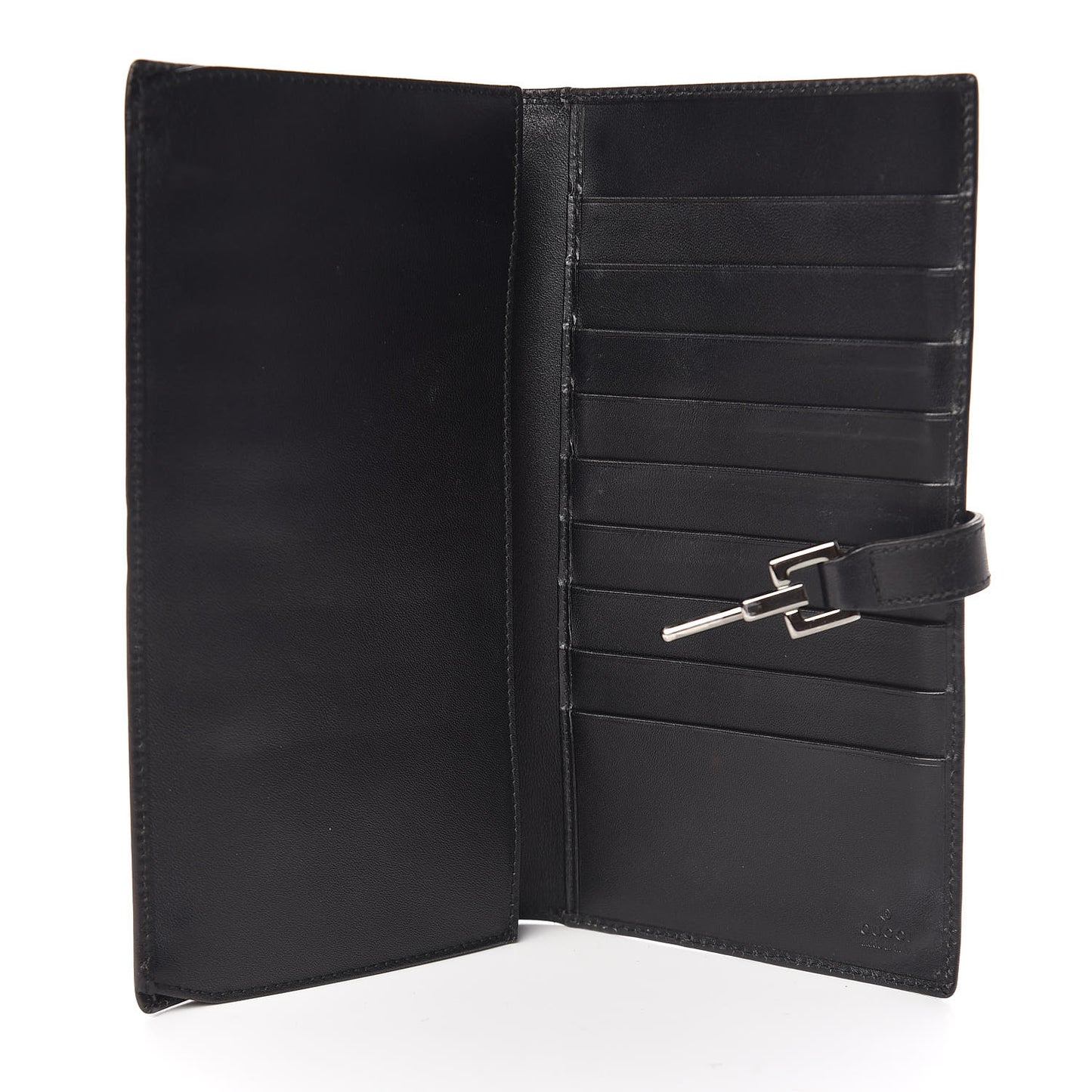 Smooth Calfskin Continental Bardot Wallet Black