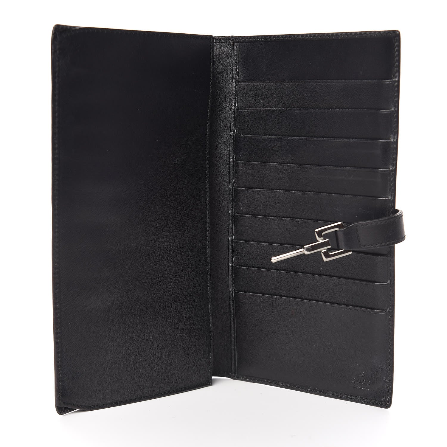 Gucci Smooth Calfskin Continental Bardot Wallet Black 5 of 7