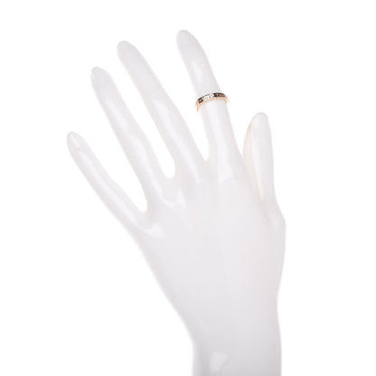 Tiffany 18K Rose Gold Diamond 3mm Logo Band Ring 47 4 2 of 4