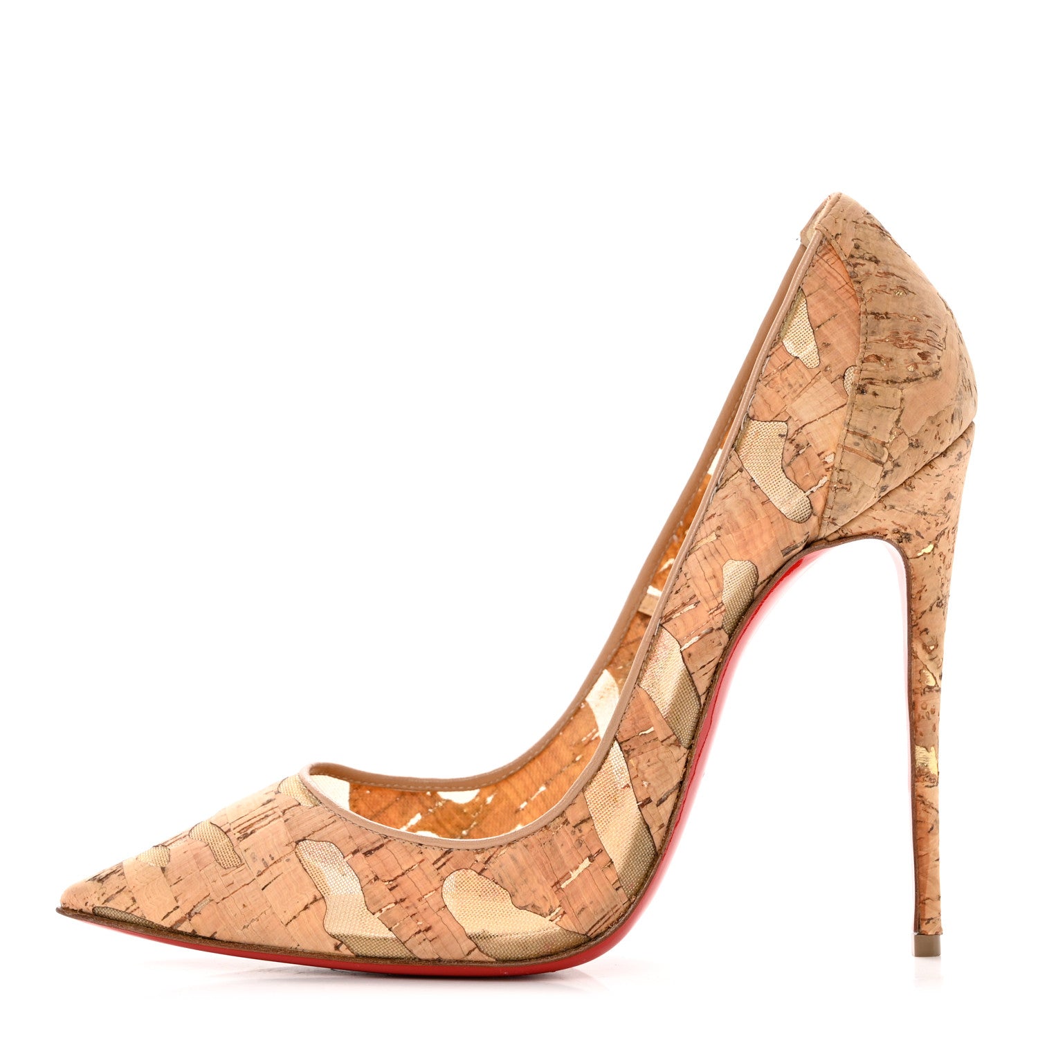 Christian Louboutin So Kate 120 Cork Devore Pumps 37 Noisette 1 of 10