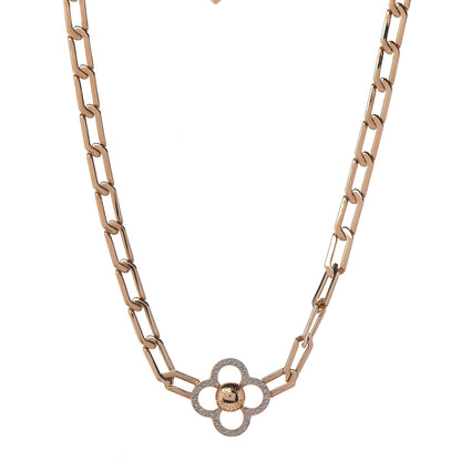 Louis Vuitton Swarovski Crystal Flower Power Necklace Gold 1 of 6