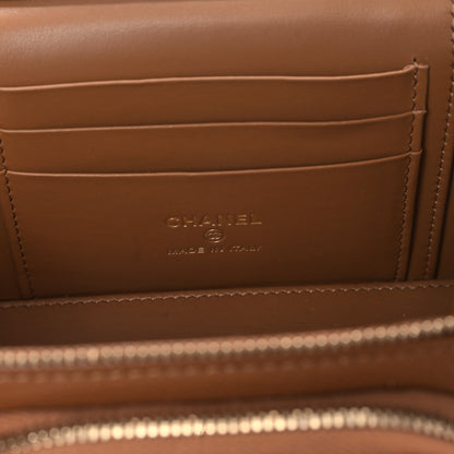 Chanel Caviar Quilted Top Handle Pocket Vanity Case Camel 7 of 10