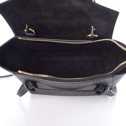 Celine Grained Calfskin Nano Belt Bag Black 5 of 9