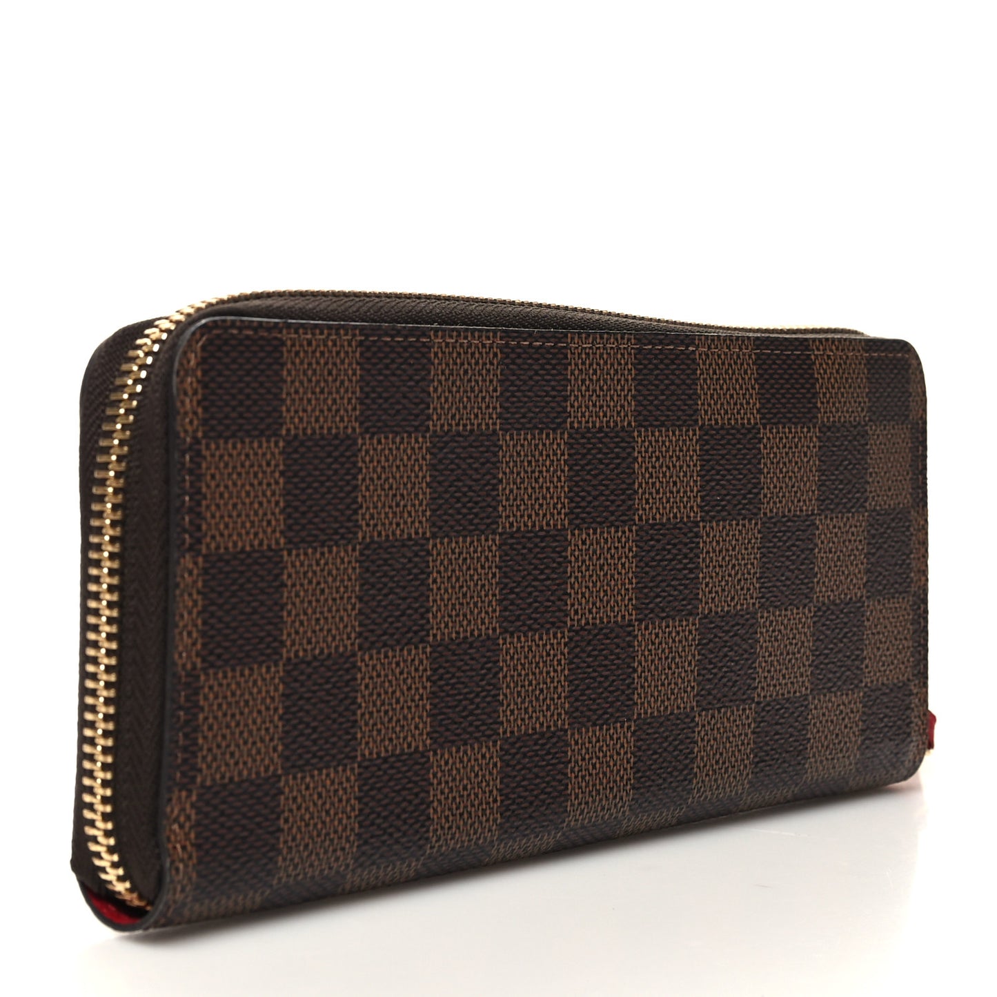Damier Ebene Clemence Wallet Cherry