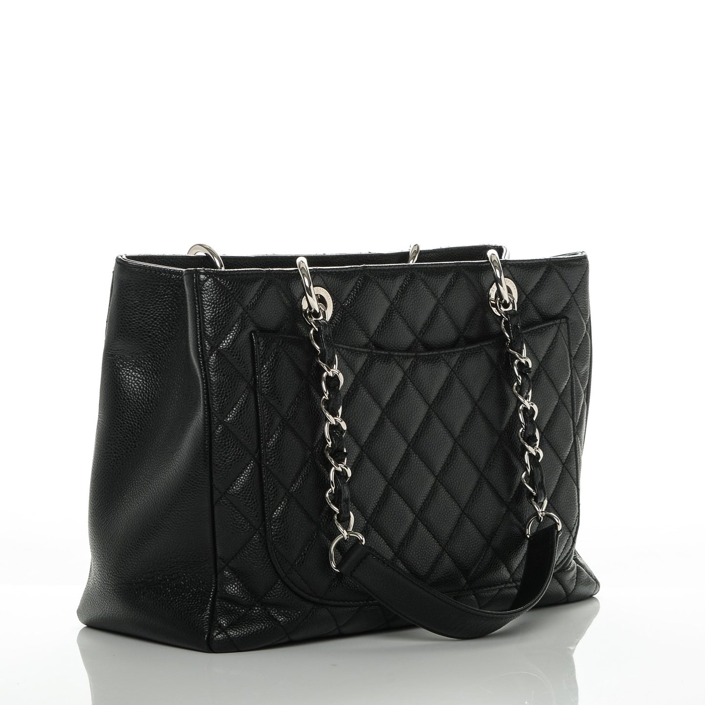 Caviar Quilted Grand Shopping Tote GST Black