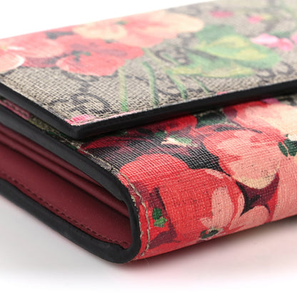 Gucci GG Supreme Monogram Blooms Continental Wallet Beige Multicolor Dry Rose 7 of 10