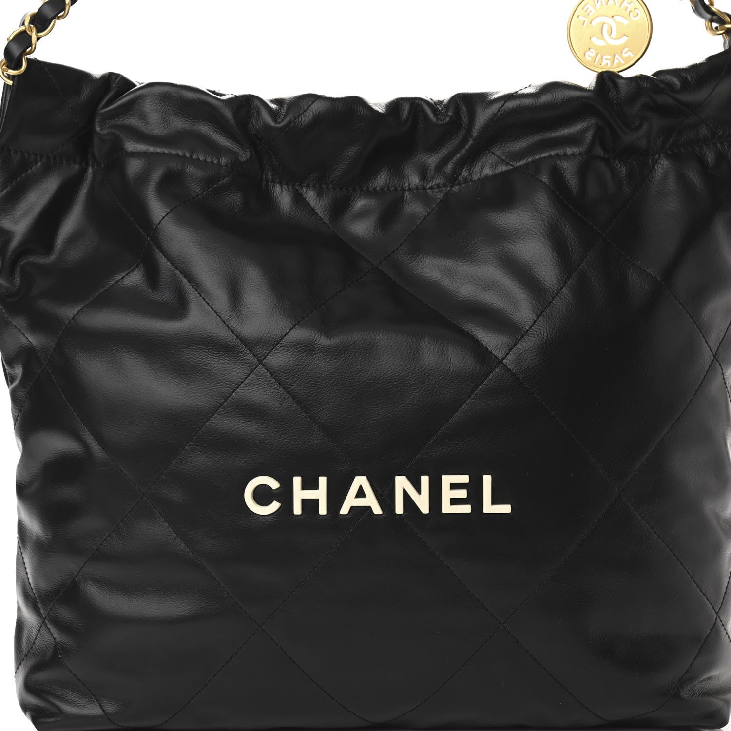 Chanel Calfskin Quilted Small Chanel 22 Black 9 of 12