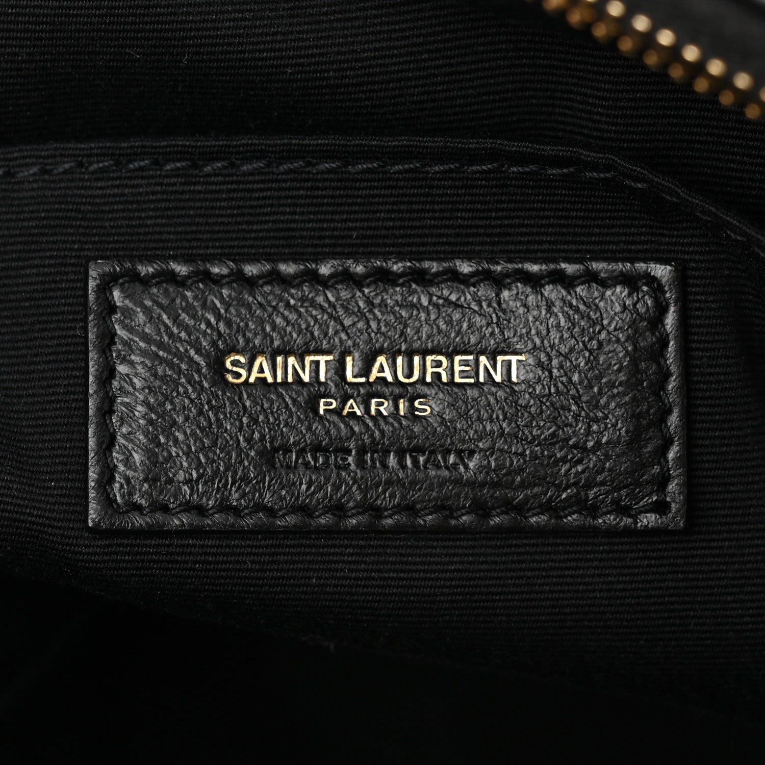 Saint Laurent Calfskin Matelasse Monogram Lou Camera Bag Black 6 of 11