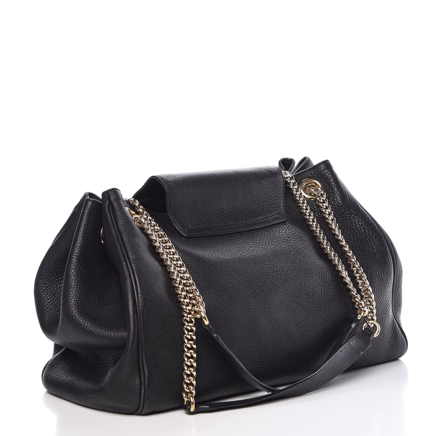 Calfskin Medium Emily Shoulder Bag Black