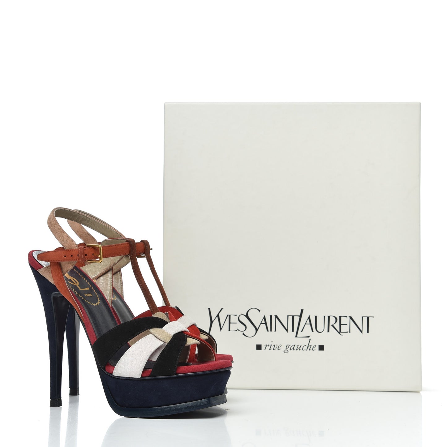 Suede Tribute 105 Platform Sandals 35.5 Pacific