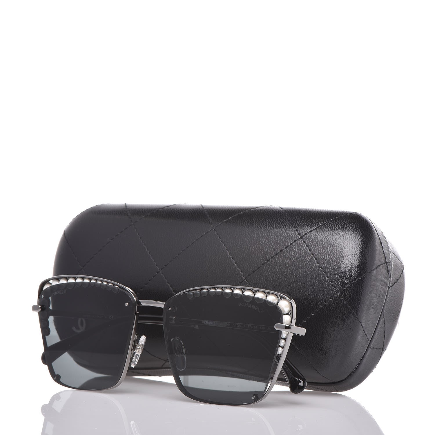 Chanel Square Frame Pearl Sunglasses 4235-H Dark Grey 7 of 7