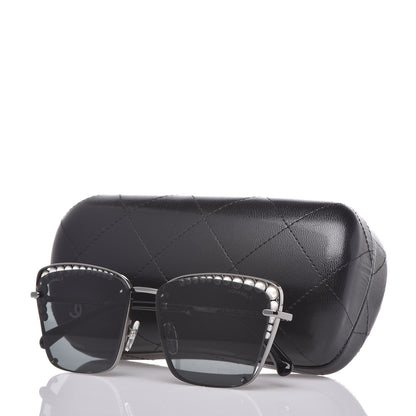 Chanel Square Frame Pearl Sunglasses 4235-H Dark Grey 7 of 7