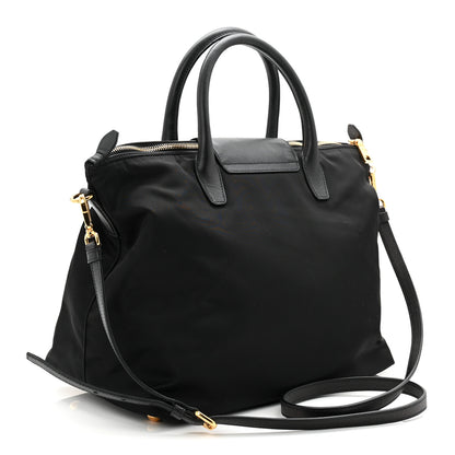 Prada Tessuto Nylon Saffiano Tote Black 4 of 21