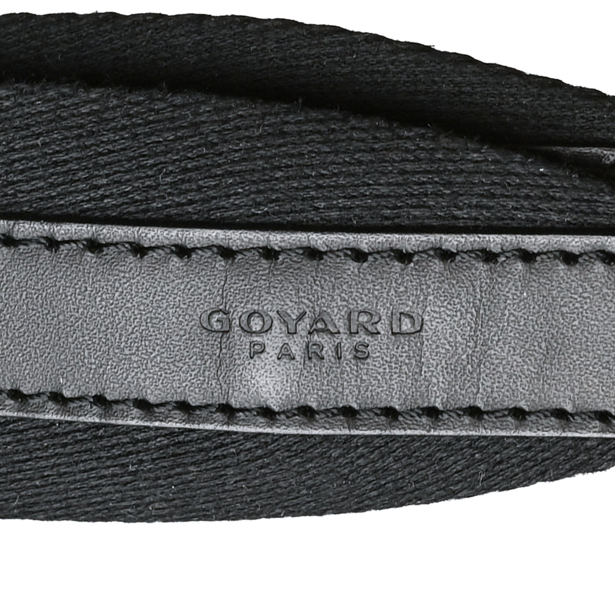 Canvas Calfskin Adjustable Shoulder Strap Black